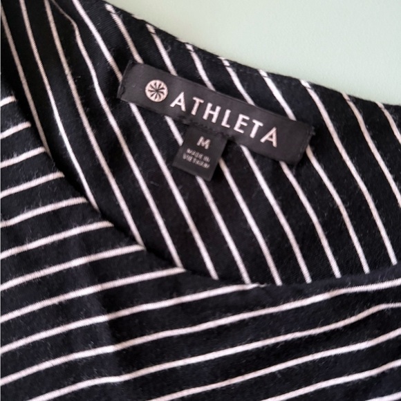 Athleta Santorini Dress - Black with White Stripes Womens Size M - Picture 7 of 9